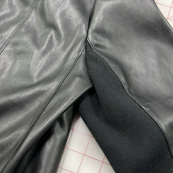 BAGATELLE Faux Leather & Suede Waterfall Minimalist Rib SLV Urban Chic Jacket 2X - Picture 11 of 16